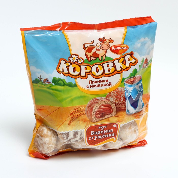 

Пряник КОРОВКА 300г/с начинкой Вареная сгущенка/Рот фронт/Объединенные кондитеры