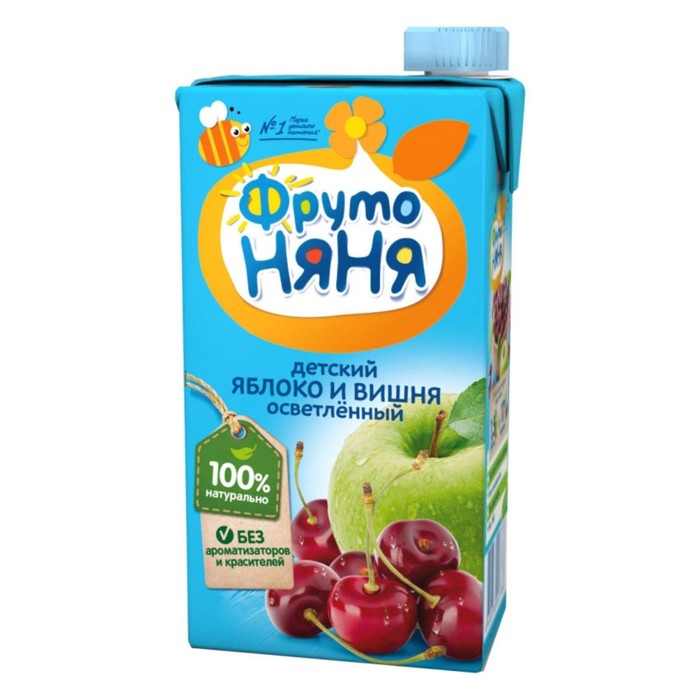 

Нектар ФРУТОНЯНЯ яблоко/вишня с мякотью осветл 0,5л