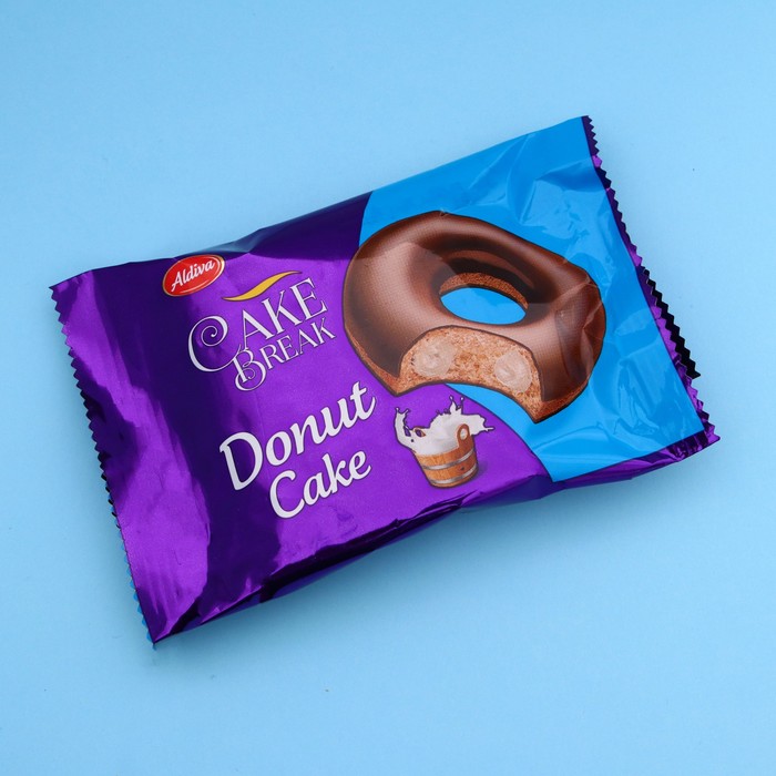 CAKE BREAK DONUT  пончик с молочным кремом, покрытый шоколадом, 50гр*24шт*6бл