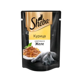 

Влажный корм Sheba для кошек, ломтики курицы в желе, пауч, 85 г