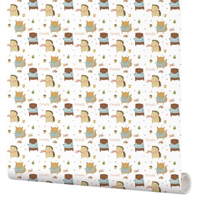 

Самоклеящаяся пленка Moda Interio 53-182 Ежики на белом 0,53х1,35