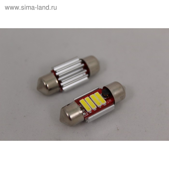 

Лампа светодиодная 11-31 (SV8,5) 4 SMD 7020, CANBUS обманка, радиатор, 12В