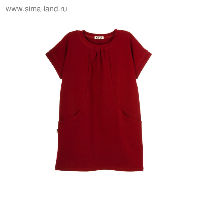 фото Платье для девочек, рост 104-110 см, цвет бордовый кузя