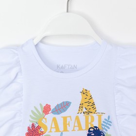 

Майка для девочки KAFTAN "Safari" р.30 (98-104), белый