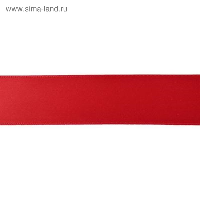 Декоративные ленты Лента атласная, 2,5 см, в рулоне 91,40 м, цвет красный