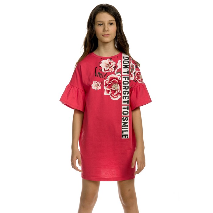 Платье для девочки, рост 158 см, цвет красный