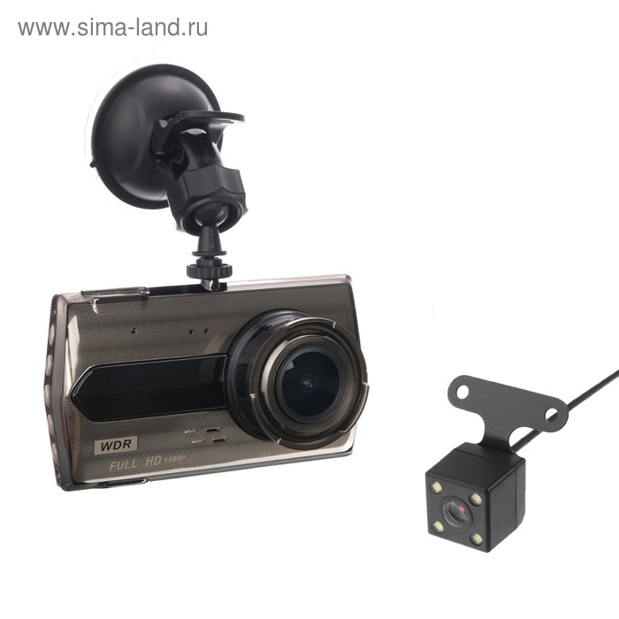 Видеорегистратор 2 камеры, HD 1080P, IPS 4.0 WDR, обзор 170° видеорегистратор torso wdr fhd 1080p tft 3 обзор 120°