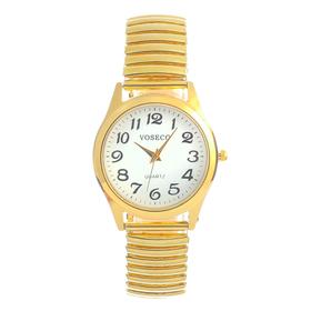 Часы наручные женские, браслет "резинка"  золото
