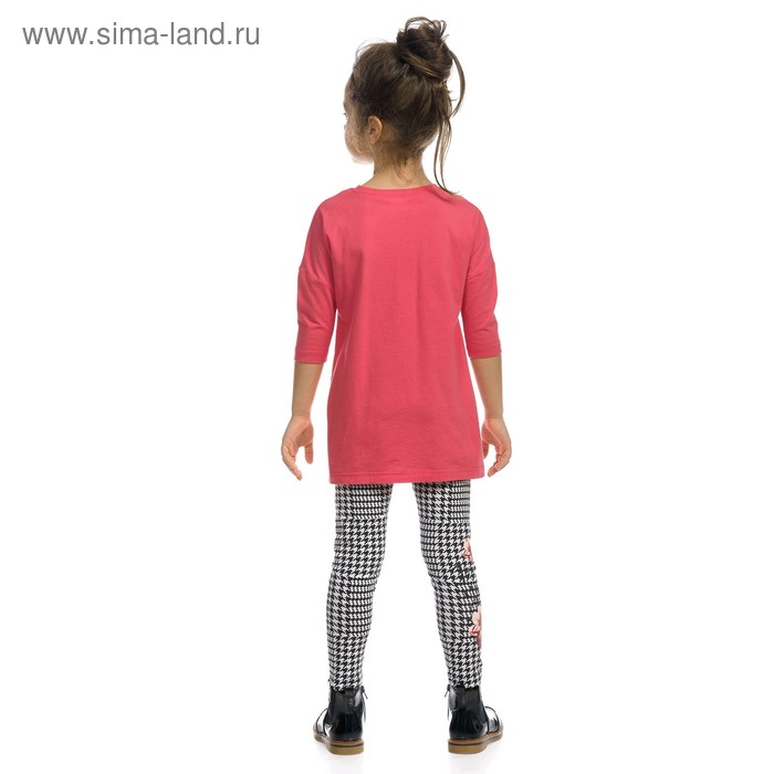 Комплект из туники и лосин для девочек, рост 92 см, цвет красный