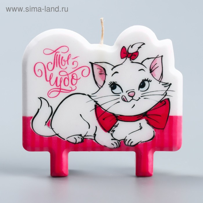 

Свеча в торт "Ты - Чудо!", Кошка Мари, 8×8 см