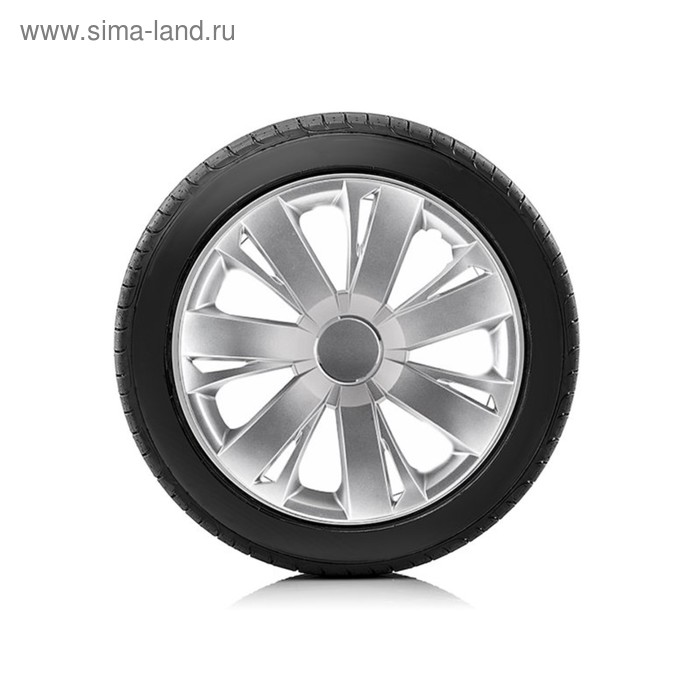 

Колпаки колесные Autoprofi R15, PP пластик, регулировочный обод, металлик, 370 мм, 4 шт