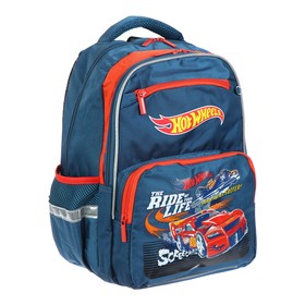 

Рюкзак школьный Disney 37 х 28 х 17, для мальчика Hot wheels, синий