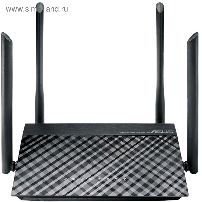 Wi-Fi роутер беспроводной Asus RT-AC1200, 10/100 Мбит, чёрный роутер asus rt ac1200 v 2