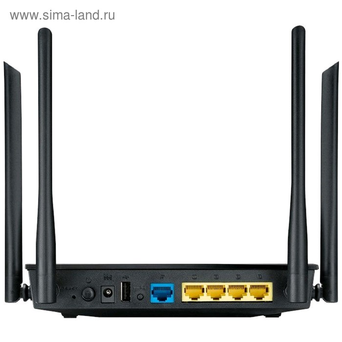 фото Wi-fi роутер беспроводной asus rt-ac1200, 10/100 мбит, чёрный