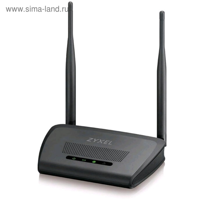 Wi-Fi роутер беспроводной Zyxel NBG-418N v2 (NBG-418NV2-EU0101F) N300, 10/100 Мбит, чёрный 499651