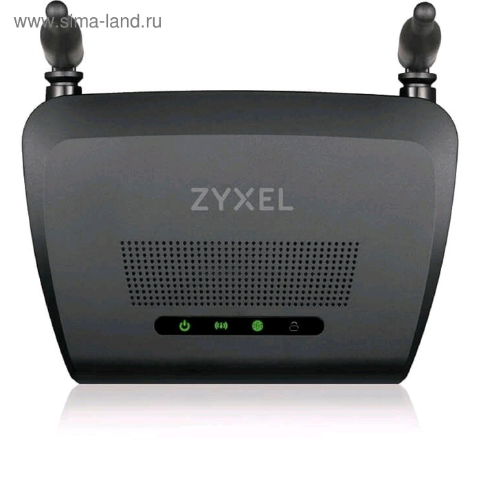 фото Wi-fi роутер беспроводной zyxel nbg-418n v2 (nbg-418nv2-eu0101f) n300, 10/100 мбит, чёрный 499651