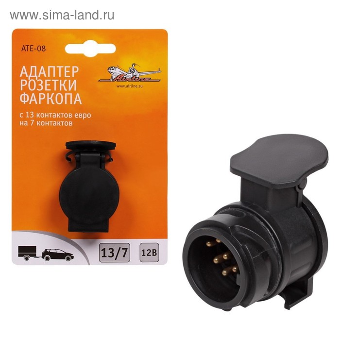 цена Адаптер розетки фаркопа с 13 контактов ЕВРО на 7 контактов (ATE-08)