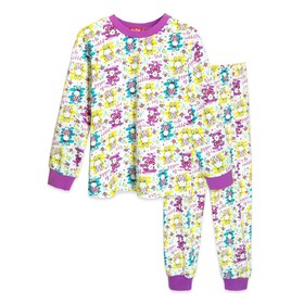 

Пижама для девочки, рост 116 см, цвет белый, фиолетовый