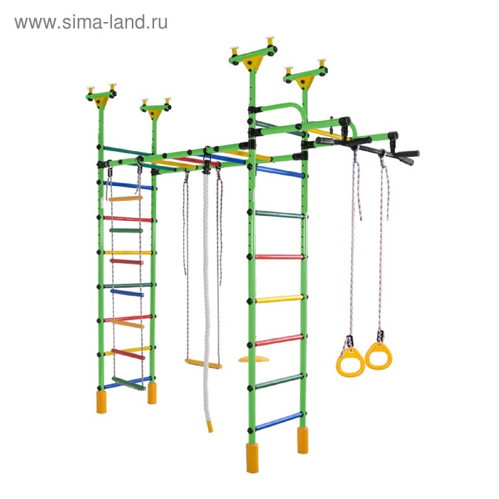 

ДСК «Слонёнок», 2200 × 950 × 2350-2935 мм, цвет салатовый/радуга