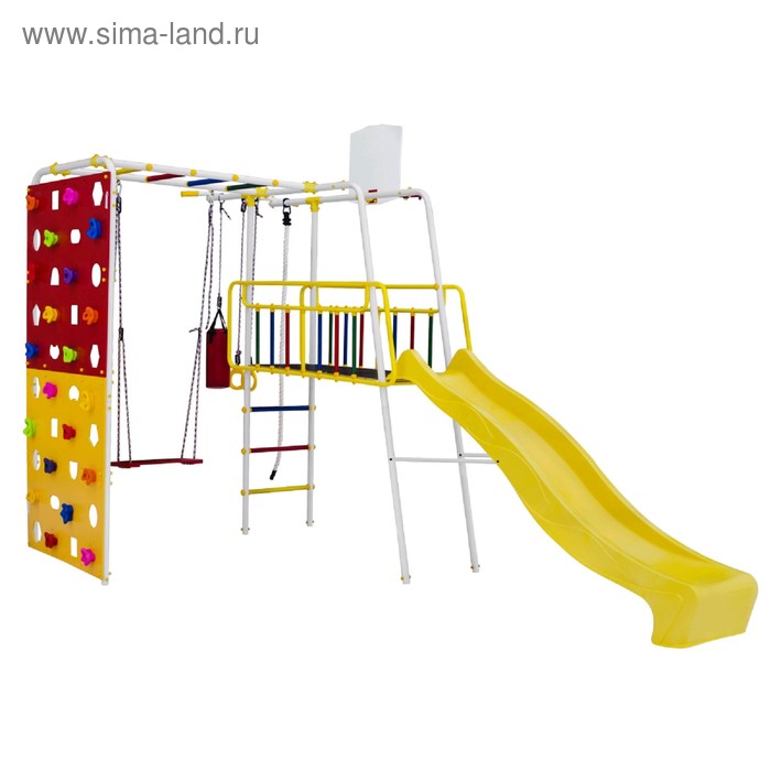 Детский спортивный комплекс уличный Street 3 Smile, 3740 × 2320 × 2590 мм, цвет белый/радуга