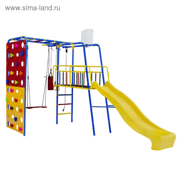 Детский спортивный комплекс уличный Street 3 Smile, 3740 × 2320 × 2590 мм, цвет синий/радуга