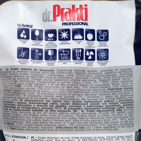 

Таблетки для посудомоечных машин dr. Prakti tablets in a soluble foil, 30 шт