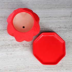 

Цветочный горшок "Сфера", шёлк, красный, керамика, 1.5 л