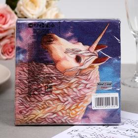 

Салфетки бумажные New Line FRESCO «Единорог», 2 слоя, 33*33 см, 20 шт.