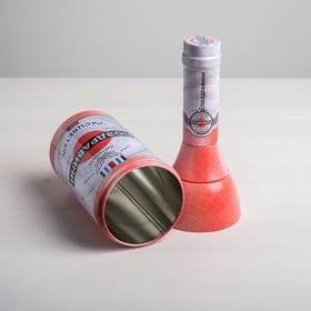 

Коробка жестяная в форме бутылки "Поздравин", 29,7 см × 8 см × 8 см