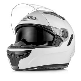 Шлем интеграл ZS-813A, глянцевый, белый, L от Сима-ленд