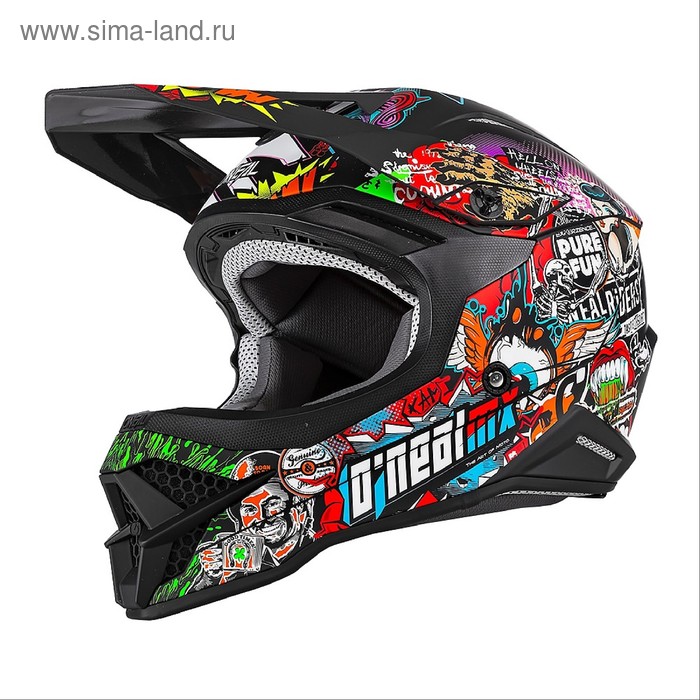 

Шлем кроссовый 3SERIES CRANK 2.0, глянец, размер XL, красный, зелёный