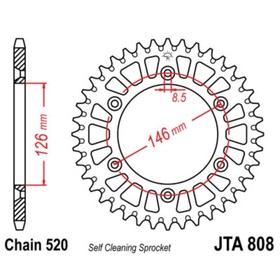 

Звезда ведомая, JT JTA808.49, 49 зубьев