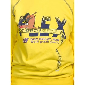 

Комплект из толстовки и брюк для мальчиков, рост 122 см, цвет жёлтый