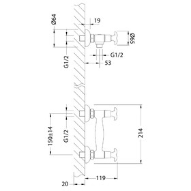 

Смеситель для душа Lemark Flora LM0103C, цвет хром