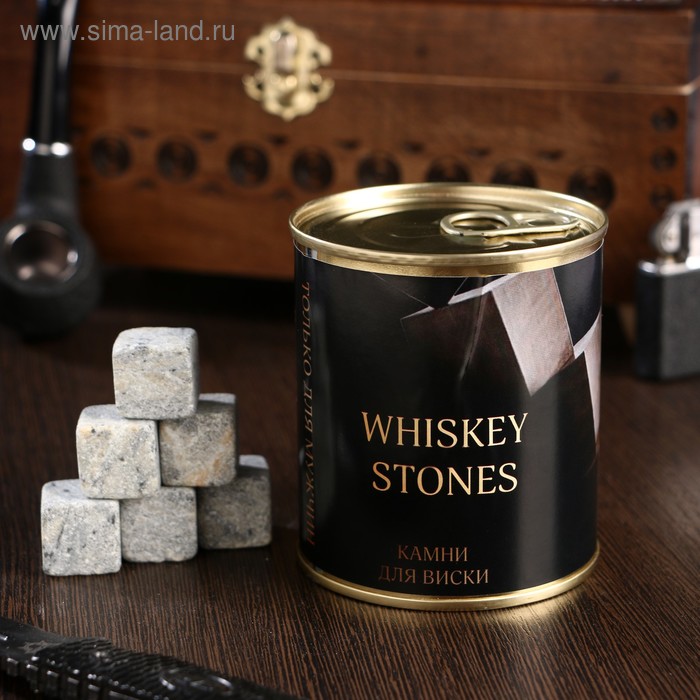 Набор камней для виски Whiskey stones, в консервной банке, 9 шт. набор камней для виски ковбой в консервной банке 9 шт