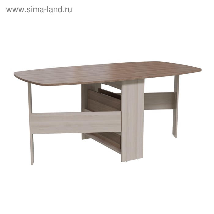 

Стол книжка 880х300/900/1700/2280х740 Ясень шимо темный/светлый