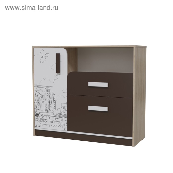 

Комод с дверкой Арабика 1100х405х945 Дуб Ривьера/Белый-Арабика