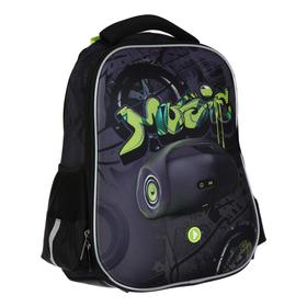 

Рюкзак каркасный Hatber Ergonomic light 38 х 29 х 16, для мальчика Boombox, синий