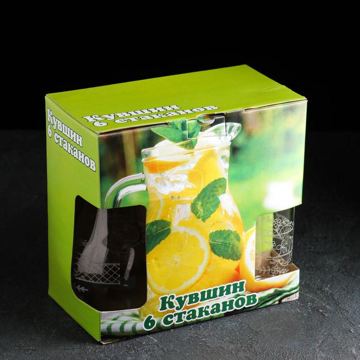 

Набор питьевой «Ассоль», 7 предметов: кувшин 1 л, стаканы 230 мл, 6 шт