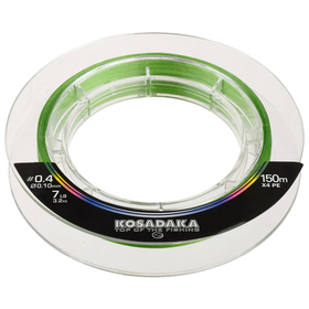 

Леска плетёная KOSADAKA Super PE X4 light green 0,1 мм, 150 м