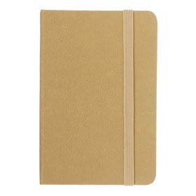 

Блокнот А6, 100 листов, Megapolis Journal, обложка искусственная кожа, блок 70 г/м2, бежевый, на резинке, золотой