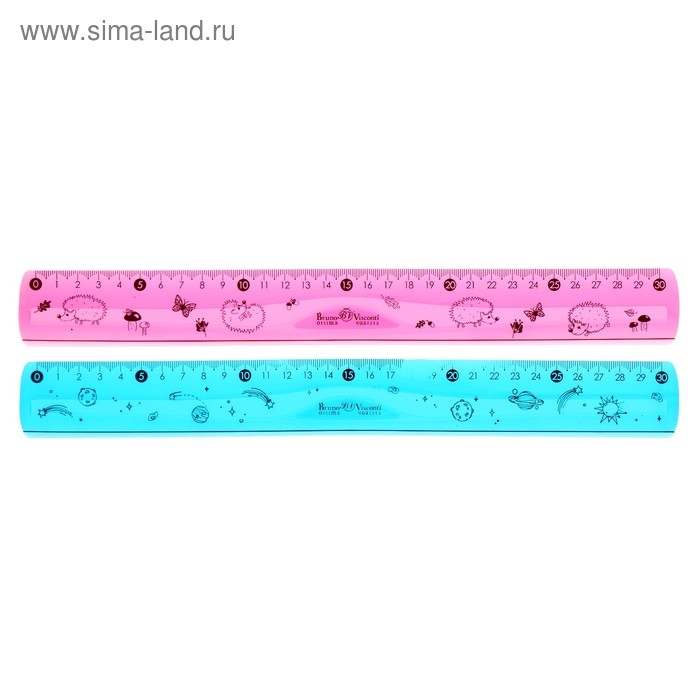 

Линейка гибкая 30 см, HappyGraphix, 2 цвета