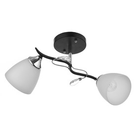 

Люстра 0861/2 2х60W Е27 хром/черный/белый 45х18х24 см