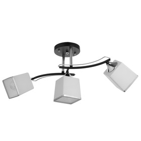 

Люстра 6361/3 3х60W E27 черный/хром/прозрачный