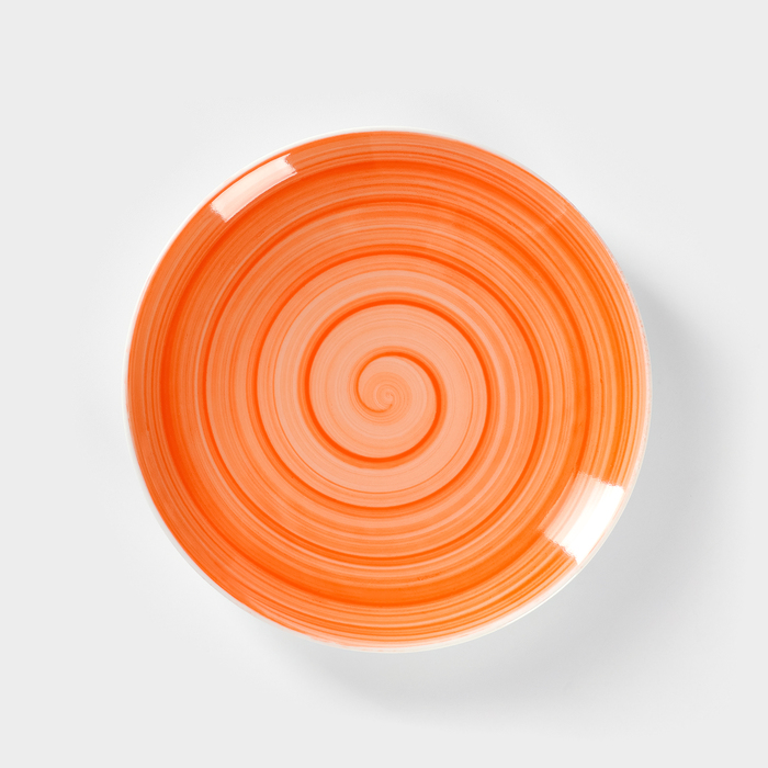 Тарелка фарфоровая Infinity, d=17,5 см, оранжевая тарелка infinity d 17 5 см оранжевая фарфор