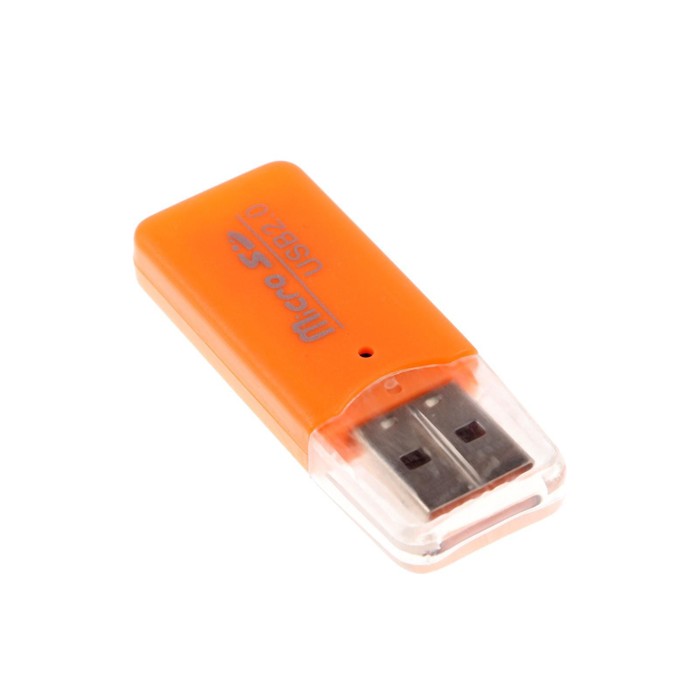 Картридер LuazON V-914 мини, для Micro-SD, USB, МИКС