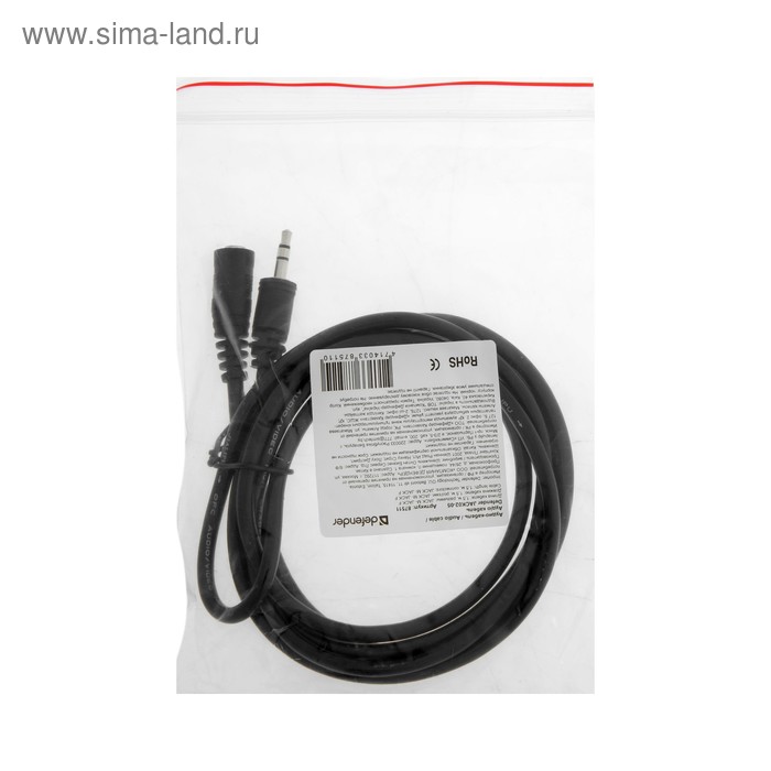 Купить Кабель-удлинитель аудио Defender JACK02-05, Jack 3.5 мм(m)-Jack 3.5 мм(f), 1.5 м, чёрный Кабель-удлинитель аудио Defender JACK02-05, Jack 3.5 мм(m)-Jack 3.5 мм(f), 1.5 м, чёрный