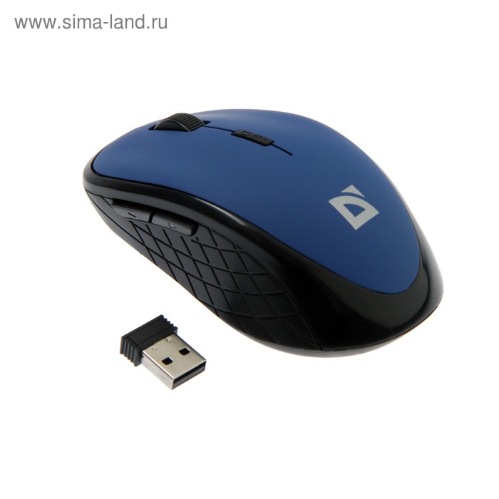 Мышь Defender Aero MM-755 6D беспроводная оптическая 1600 dpi 2хAAA USB синяя 32900₽