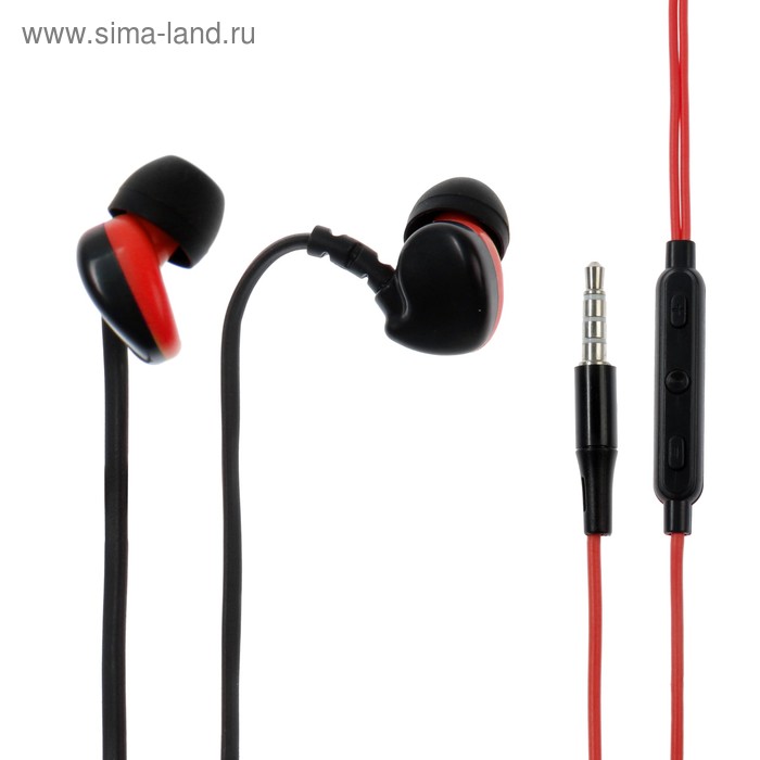 фото Наушники defender outfit w770, вакуумные,микрофон, 94дб, 16ом, 3.5 мм, 1.5 м,черно-оранжевые