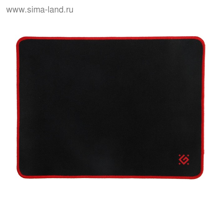 фото Коврик для мыши defender black m, игровой, 360x270x3 мм, чёрно-красный